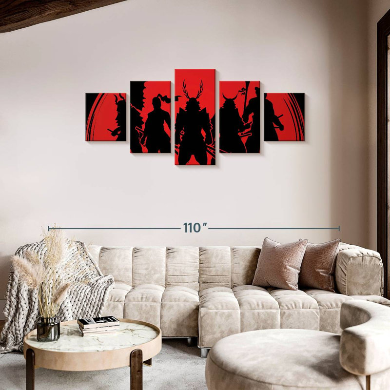 Samurai Warriors, 36" H x 80" W