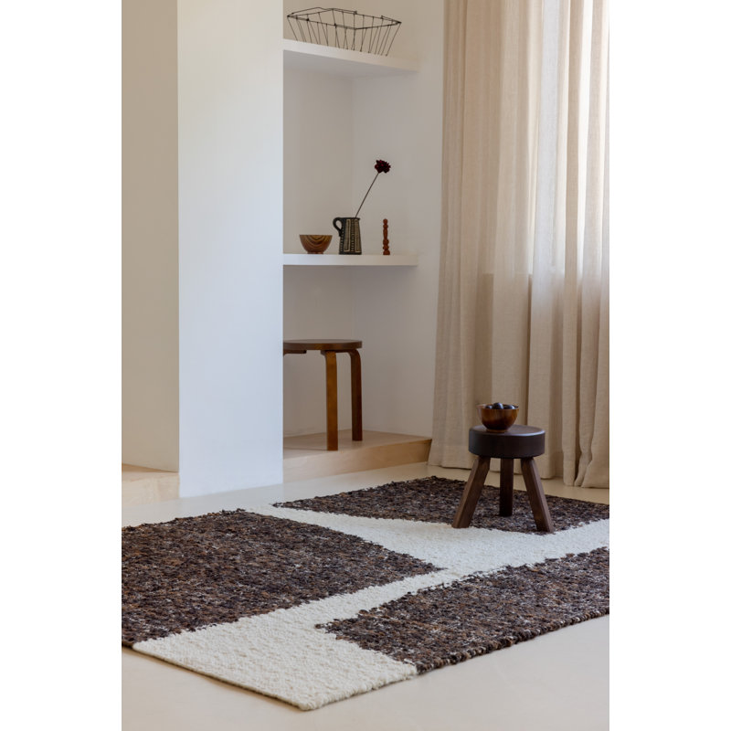 Artisanat chocolat / crème 149305 140X200, Rectangle 4 pi 7 po x 6 pi 6 po
