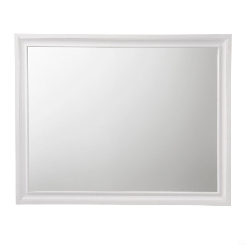 Rectangular Mirror, White, 36" x 47"