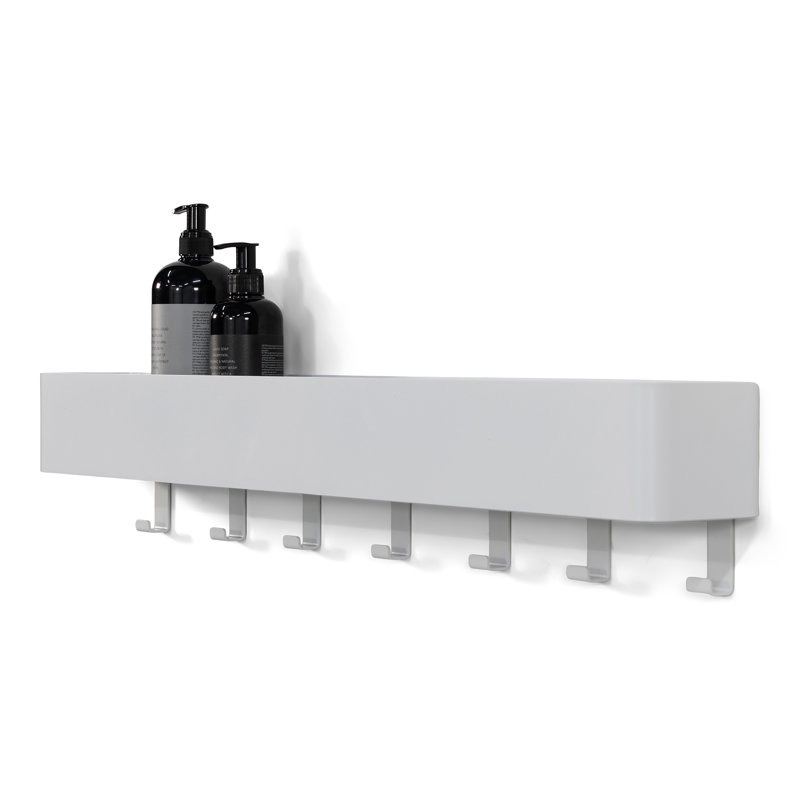 MULTI Steel Wall 7 - Hook Wall Mounted Coat Rack, White