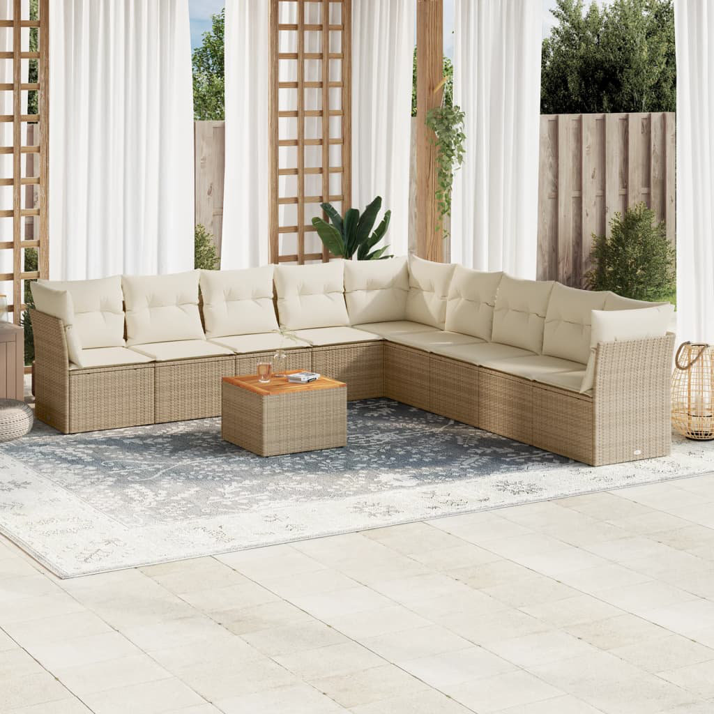 Latitude Run® Garden Sofa Set Beige Poly Rattan Medium Modular | Wayfair