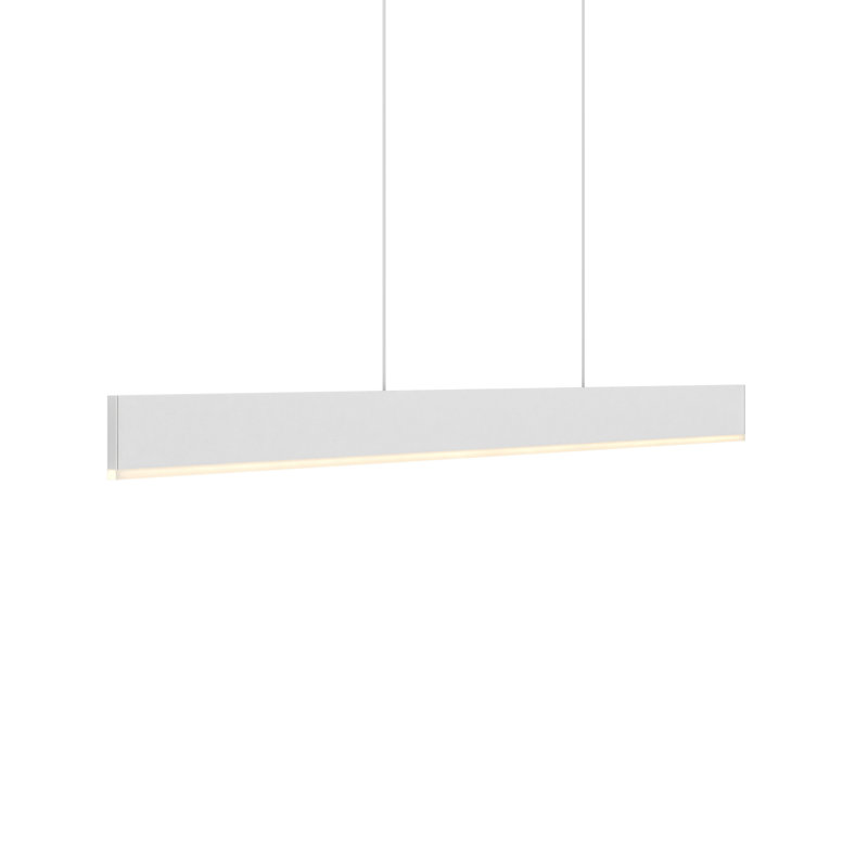 Luminaire suspendu linéaire à 1 lumière Lavery, Blanc, H 3,12 po x l 72 po x P 0,5 po