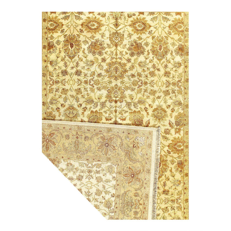 Isabelline Fine Hand Knotted Farahan Design - 7'11'' X 11'