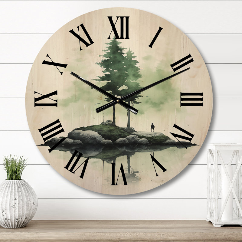 Horloge murale en bois massif Anevay, Moyenne