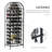 45 Bottle Wrought Iron Wine Rack Jail With Lock - Black