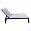 Chaise longue d'extérieur Lehens, fauteuil inclinable réglable en aluminium à cinq positions