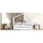 Lit simple en bois avec lit gigogne simple, blanc-1595534751