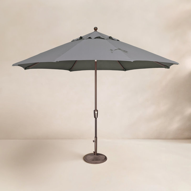 Parasol de marché 11 pi Sheridan Abitha, Bronze, Toile gris anthracite Sunbrella®