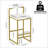 2PCS Velvet Bar Stools With Gold Metal Legs-1918339066-1918339070