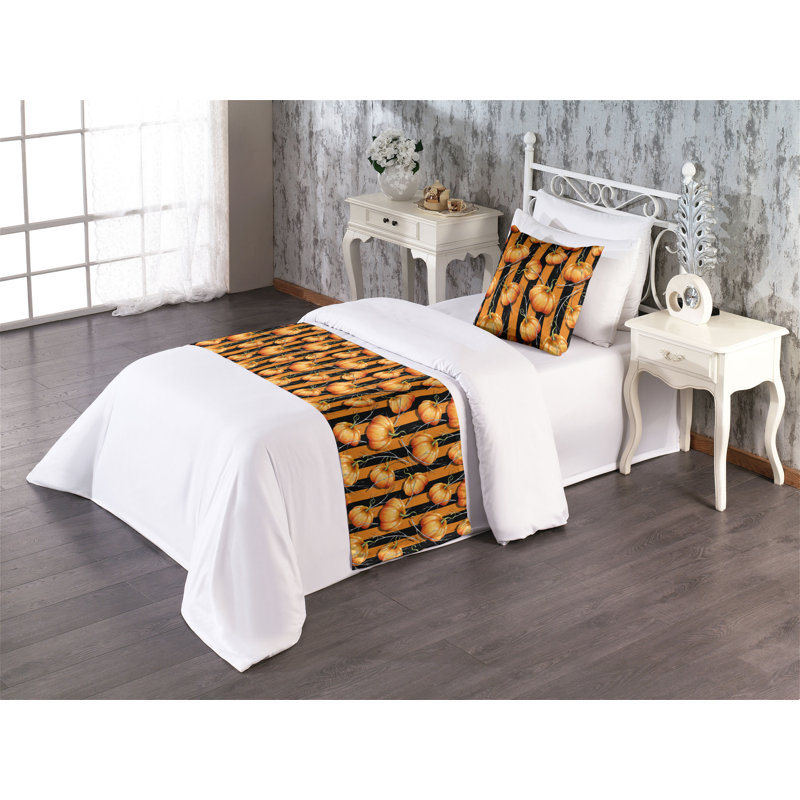 Ensemble de chemin de lit citrouille Ambesonne, Simple