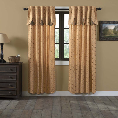 Caudell 100% Cotton Semi Sheer Curtain Pair