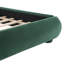 Lit moelleux en velours vert foncé: texture luxueuse et légère, ajoutant une atmosphère haut de gamme à la chambre à coucher-1614868331