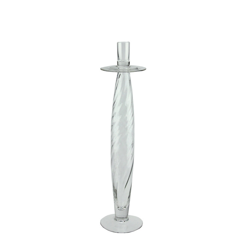 Porte-bougie Swirled Taper, H 17,5 po x l 4 po x P 4 po