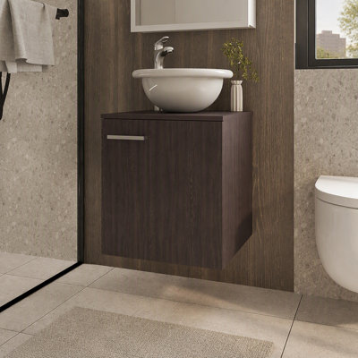 Meuble-lavabo avec lavabo intégré Wengue