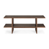 Kabuki side table - varnished teak - brown - rectangular 103/30/40