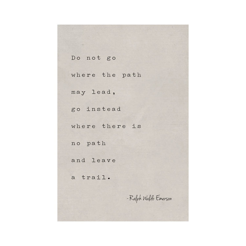 Emerson Quote - Typography Print on Canvas, Wrapped Canvas, 66.04 cm H x 45.72 cm W x 1.91 cm D