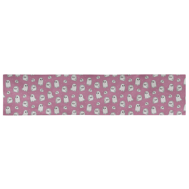 Chemin de table ghost Avicia, 91,5 po x 17,5 po, Rose, Polyester
