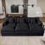 Canapé-lit modulaire surdimensionné à sièges profonds avec repose-pieds et coussins moelleux, canapé-lit modulaire pour salon, appartement, combinaison de bricolage en chenille-1829197465-1829197460-1829197461