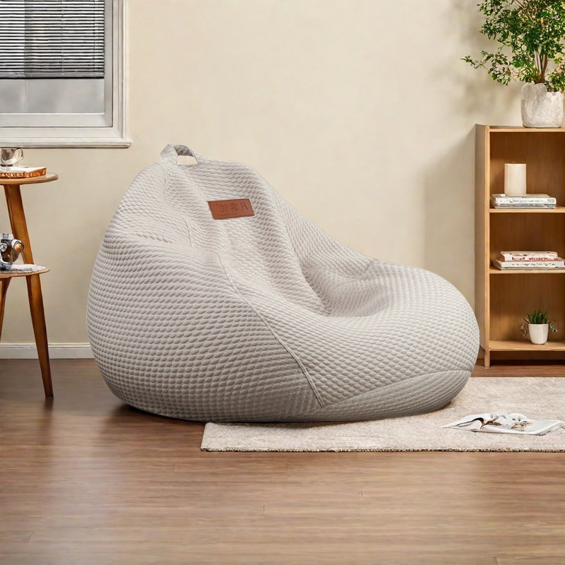 Fauteuil à billes simple et décontracté, Polyester beige