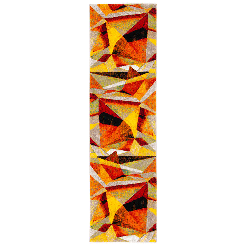 Tapis abstrait Sarya Performance, Tapis de couloir 2 pi 3 po x 8 pi