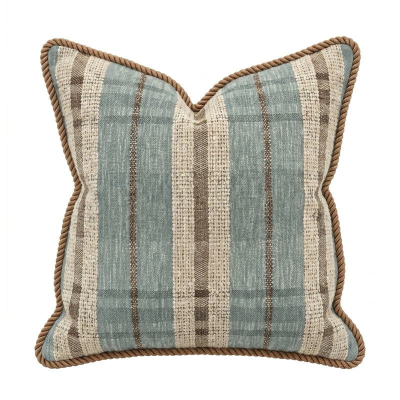 Oreiller Roper Mint 24 x 24, 24 po x 24 po, Bleu