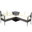 Canapé modulaire brun 3 pièces avec rangement - Outdoor Living Outdoor,