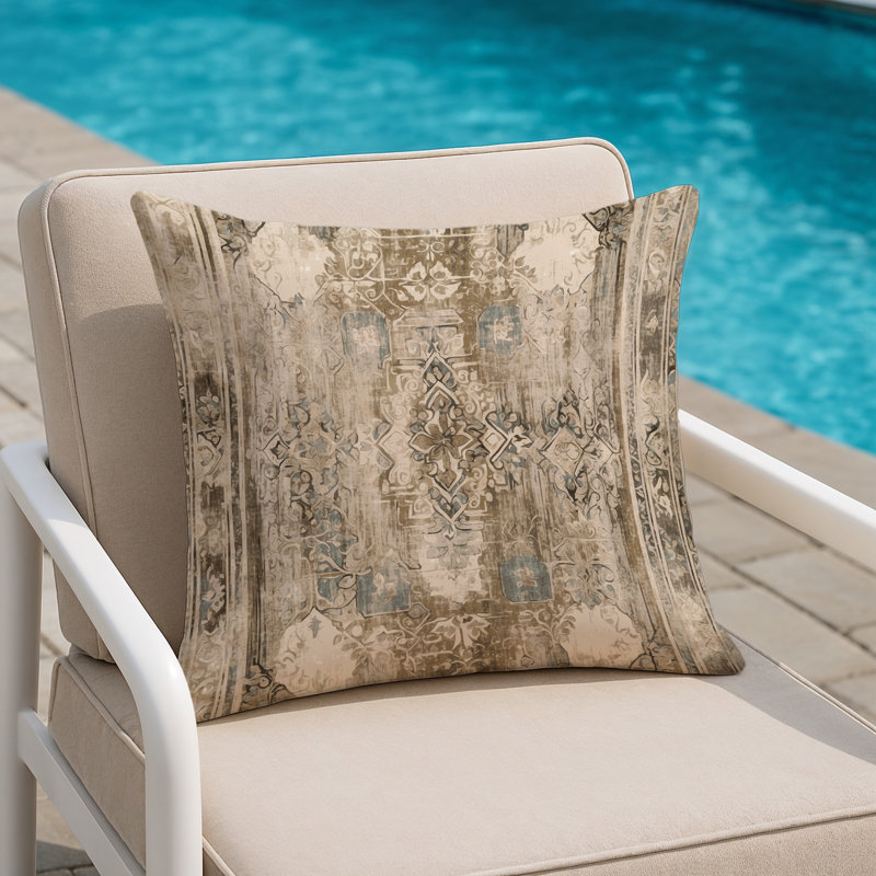 Classic Revival Indoor And Outdoor Throw Pillow, Square 18"