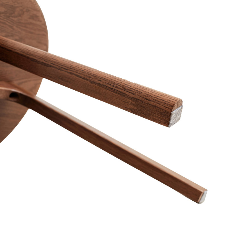 Table de bout ronde et petite table de bout Table d'appoint Table de chevet pour salon, chambre à coucher et balcon, 100% bois de chêne massif naturel, facile à assembler
