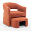 Fauteuil demi-tonneau avec repose-pieds-1459439858