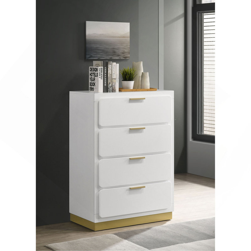 Commode 4 tiroirs Minimalist, Blanc