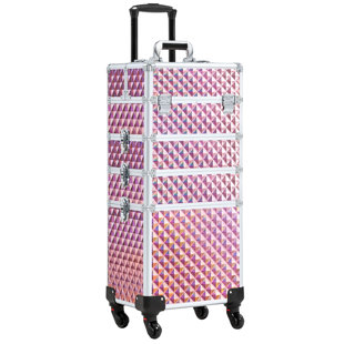 Makeup Bag Make Up Case: Large Travel Cosmetic Case Organiser -  Professional Portable Makeup Storage Bags For Toiletry - Make Up Artist  Tool Brush Van