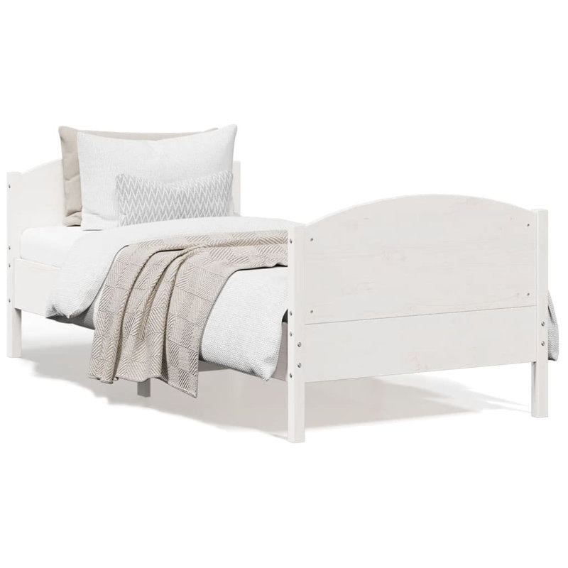 Andranae Solid Wood Bed, European Single (90 x 200cm), White