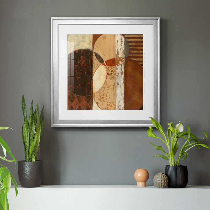 Kaleidoscope II - Reproduction d'art sur toile encadrée, Papier avec cadre argenté, H 30,5 po x l 30,5 po x P 1,5 po