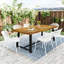 Chaises de salle à manger de patio empilables avec design respirant, style moderne et simple (ensemble de 2), pieds en métal + dossier en plastique, blanc-175073595