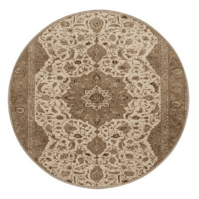 Tapis beige Tabriz lavable à la machine