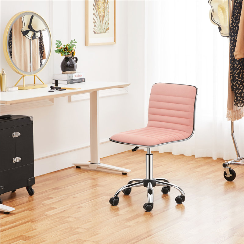 Arwand Velvet Task Chair, Pink