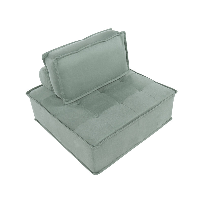 TIBRO Upholstered Fabric Armless, Light Green