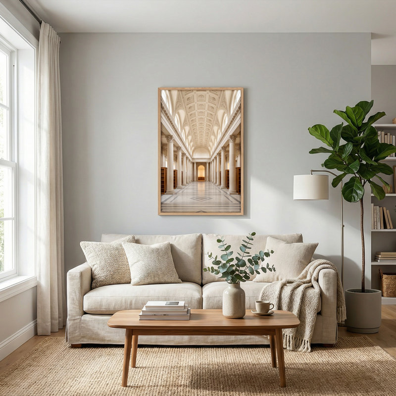 Ensemble de 1 tableau sur toile classique pour hall d'entrée, H 48 po x l 32 po, Naturel