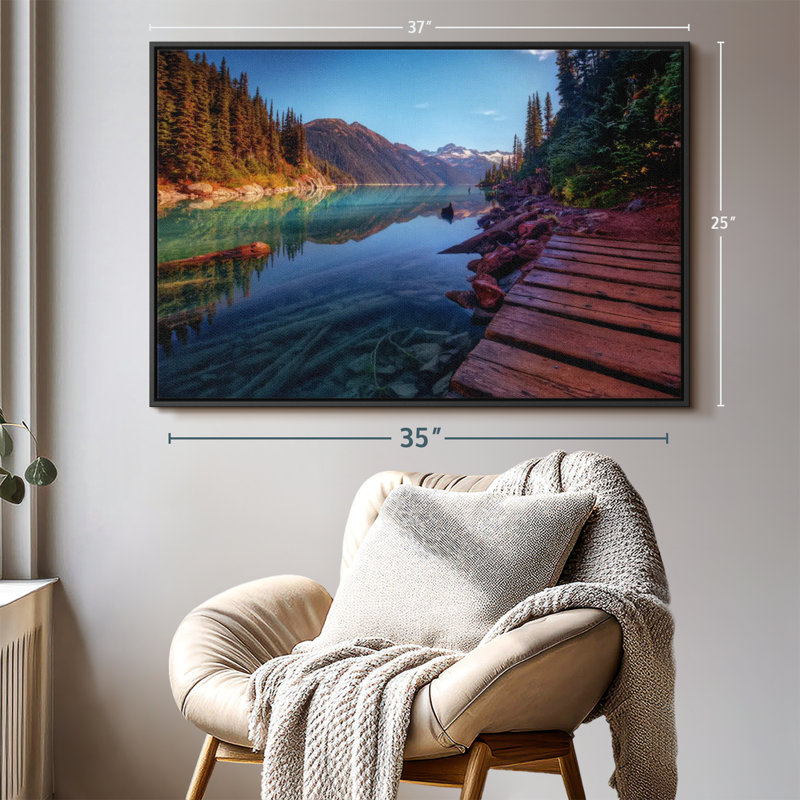 Impression sur toile Mountain Lake, H 25 po x l 37 po