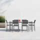 Aynura Rectangular 6 - Person 71" Long Aluminum Dining Set