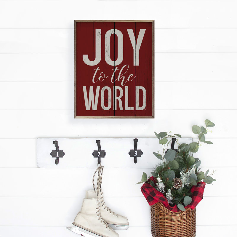 Joy To The World - rouge, H 20 po x l 16 po
