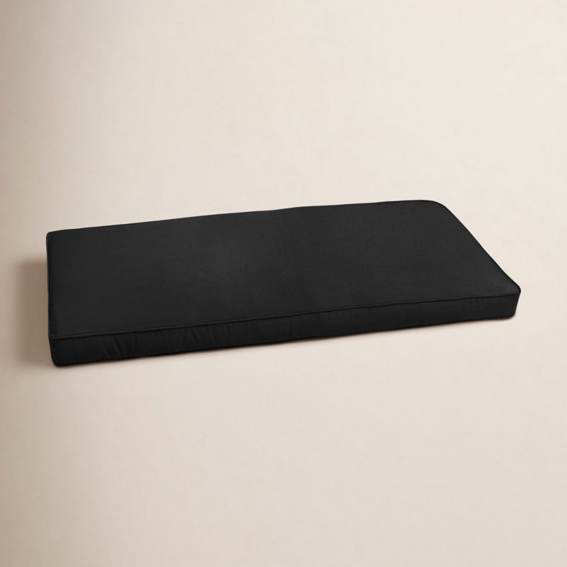 Coussin SunbBench intérieur / extérieur Tonya Ottley, L 60 po x P 19 po, Toile Sunbrella® noir