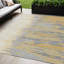 Tapis intérieur lavable abstrait gris doré et beige 5 pi x 8 pi HomeRoots