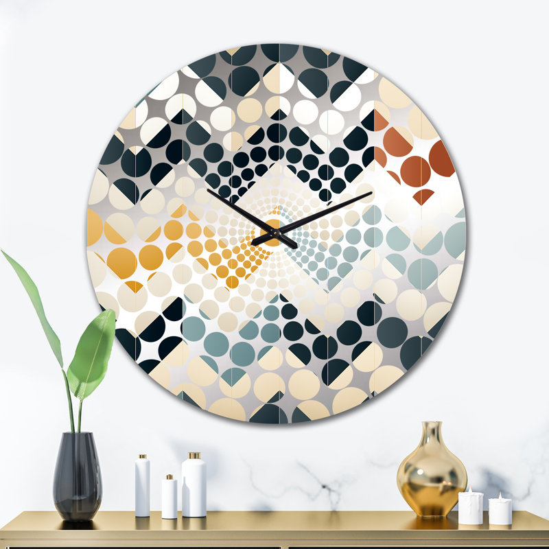Contemporary Chevron - Chevron  Wall Clock, Extra Large
