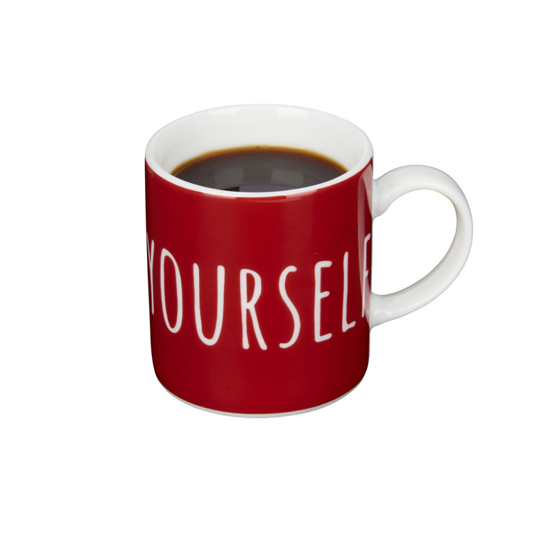 KitchenCraft 80ml Porcelain "Espresso Yourself" Espresso Cups