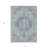 3' X 5' Blue Floral Medallion Washable Indoor Outdoor Area Rug