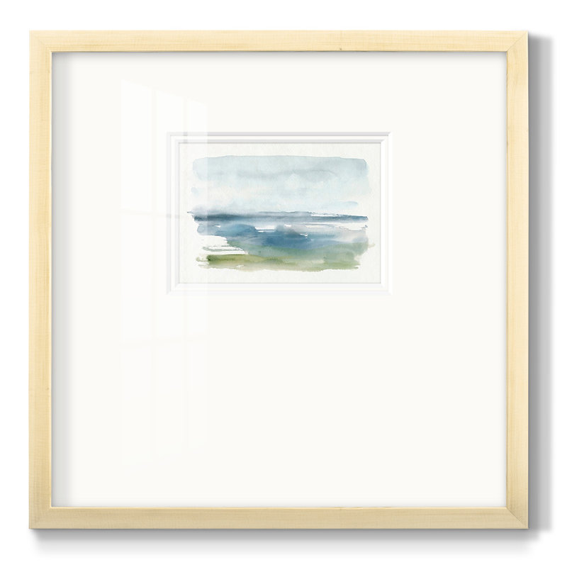 Eberley Coastline Splash IV, reproduction d'art encadrée, H 21 po x l 21 po x P 1,125 po, Naturel