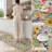 Floral Pattern Non-Slip Washable Kitchen Mats
