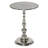 Aluminum Metal Side End Silver Accent Table