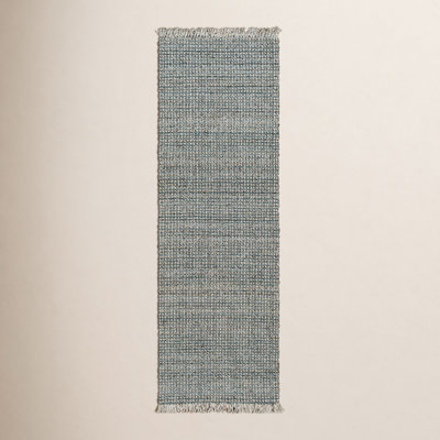 Viewcrest Hand-Woven Aqua Geometric Rug